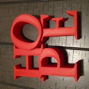 Choice of Hope or Love 3-D printed Desk Sitter